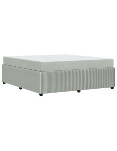 Struttura del letto Grigio chiaro 180 x 200 cm Tessuto 2