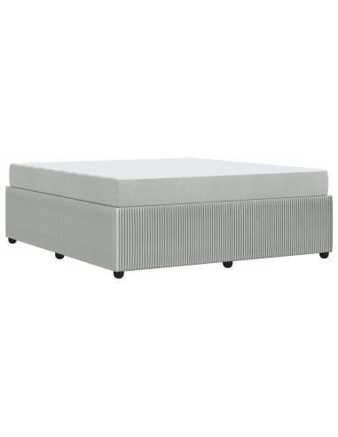 Struttura del letto Grigio chiaro 180 x 200 cm Tessuto