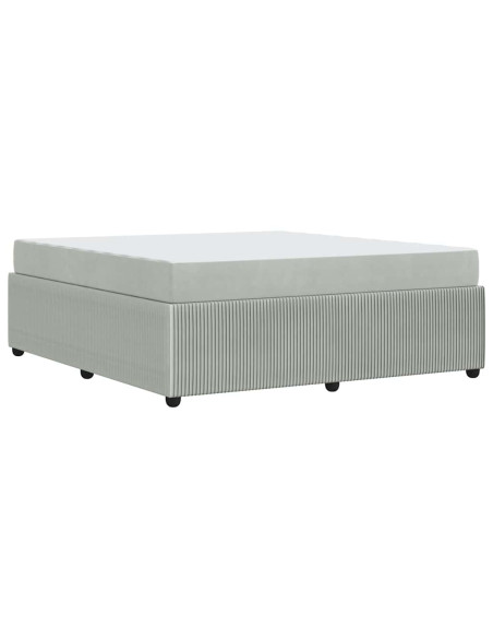 Struttura del letto Grigio chiaro 180 x 200 cm Tessuto