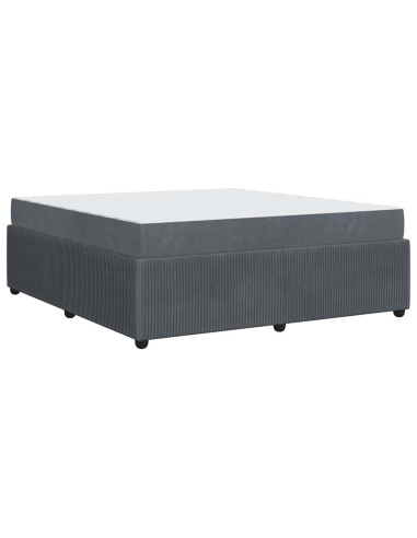 Struttura del letto Grigio scuro 180 x 200 cm Tessuto