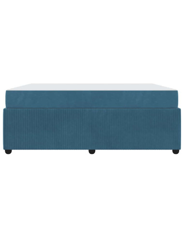 Struttura del letto con materasso Blu 180 x 200 cm Tessuto