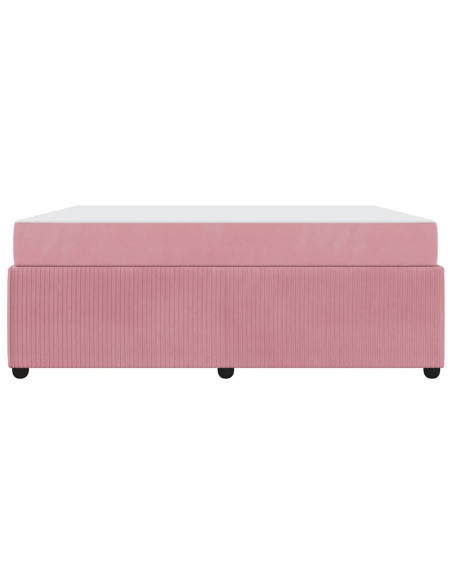 Struttura letto con materasso Altro Rosa 180 x 200 cm Velluto