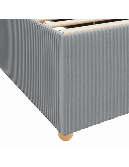 Struttura del letto Altro Grigio chiaro 200 x 200 cm Tessuto