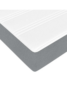 Struttura del letto Grigio chiaro 200 x 200 cm Tessuto 2