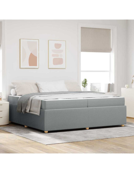 Struttura del letto Grigio chiaro 200 x 200 cm Tessuto