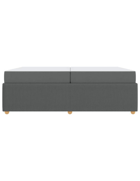 Struttura del letto Altro Grigio scuro 200 x 200 cm Tessuto