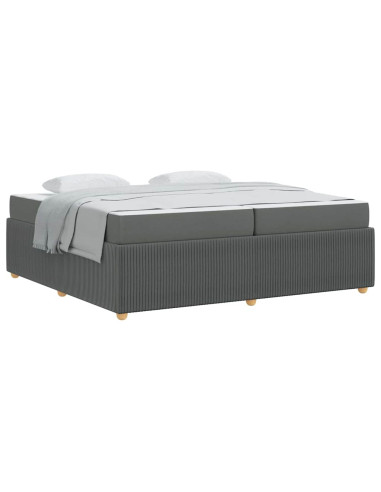 Struttura del letto Grigio scuro 200 x 200 cm Tessuto