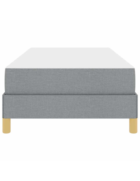 Letto a molle con materasso Grigio chiaro 80 x 200 cm Tessuto