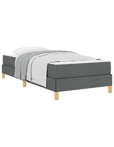 Letto a molle con materasso Grigio scuro 80 x 200 cm Tessuto