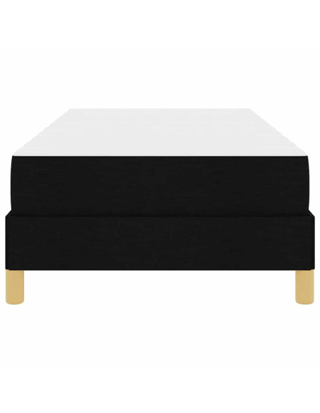Letto a molle con materasso Nero 80 x 200 cm Tessuto