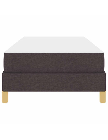 Letto a molle con materasso Marrone Scuro 80 x 200 cm Tessuto