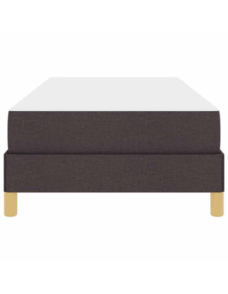 Letto a molle con materasso Marrone Scuro 80 x 200 cm Tessuto