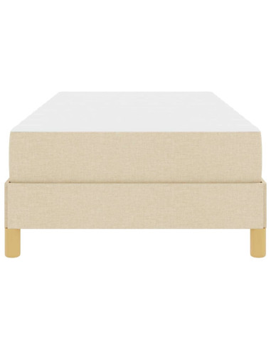 Letto a molle con materasso Crema 80 x 200 cm Tessuto