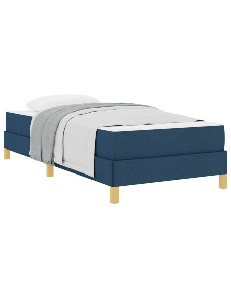Letto a molle con materasso Blu 90 x 190 cm Tessuto