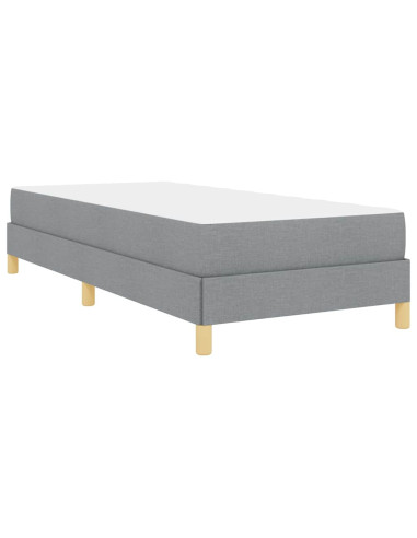 Letto a molle con materasso Grigio chiaro 90 x 200 cm Tessuto