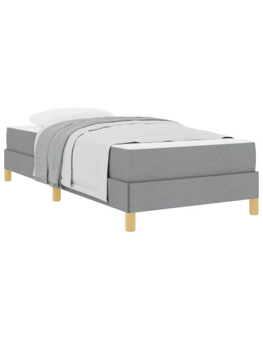 Letto a molle con materasso Grigio chiaro 90 x 200 cm Tessuto