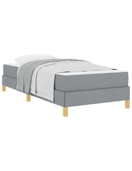 Letto a molle con materasso Grigio chiaro 90 x 200 cm Tessuto