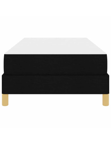 Letto a molle con materasso Nero 90 x 200 cm Tessuto