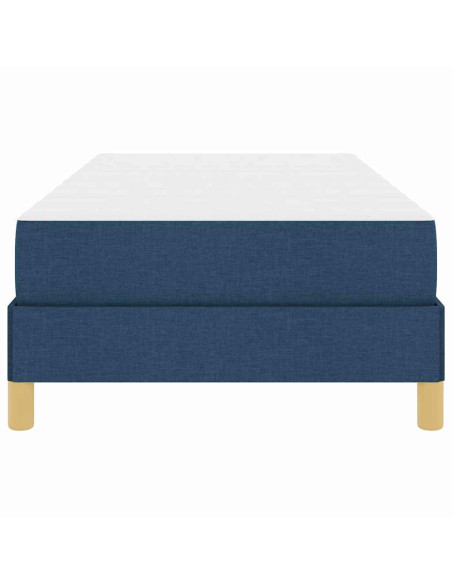 Letto a molle con materasso Blu 90 x 200 cm Tessuto