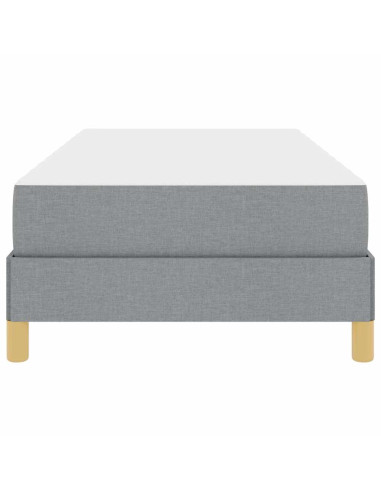 Letto a molle con materasso Grigio chiaro 100 x 200 cm Tessuto