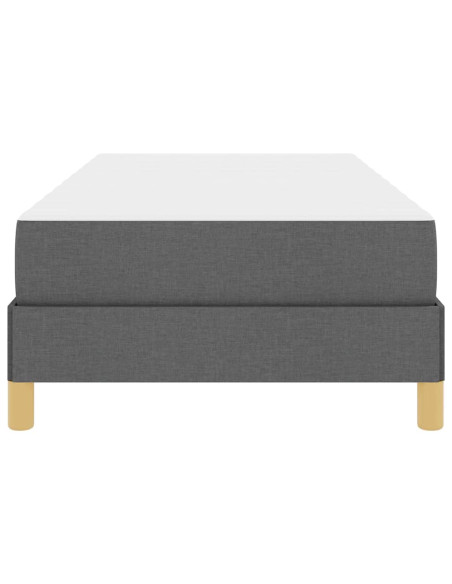 Letto a molle con materasso Grigio scuro 100 x 200 cm Tessuto