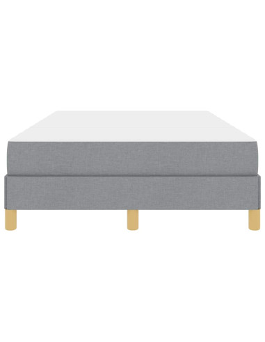 Letto a molle con materasso Grigio chiaro 120 x 200 cm Tessuto