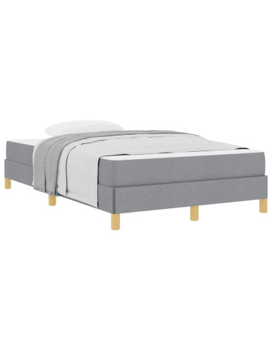 Letto a molle con materasso Grigio chiaro 120 x 200 cm Tessuto