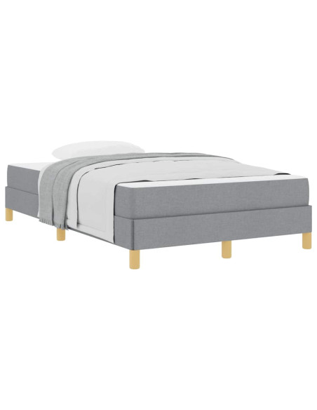 Letto a molle con materasso Grigio chiaro 120 x 200 cm Tessuto