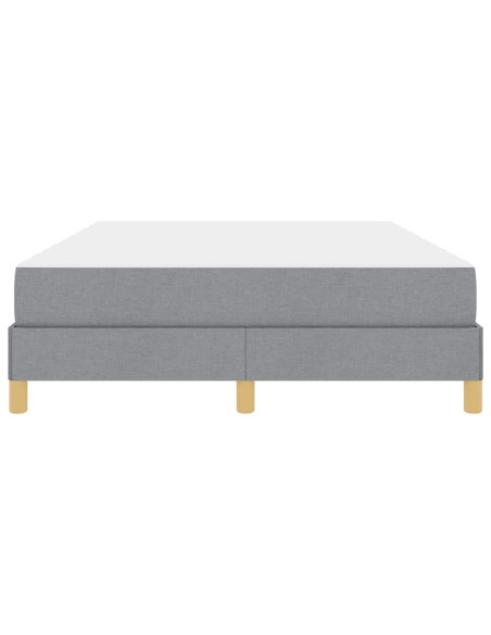 Letto a molle con materasso Grigio chiaro 140 x 200 cm Tessuto