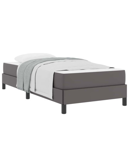 Struttura del letto con materasso Grigio 80 x 200 cm Tessuto