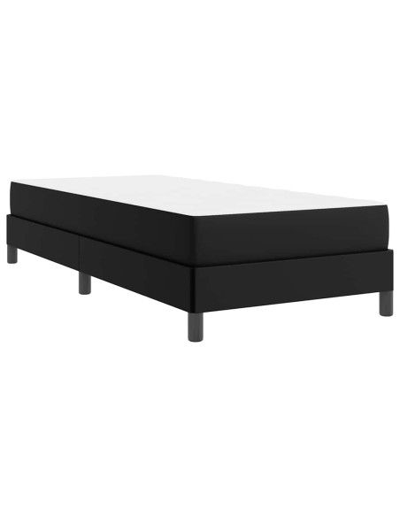 Struttura del letto con materasso Nero 90 x 190 cm Tessuto
