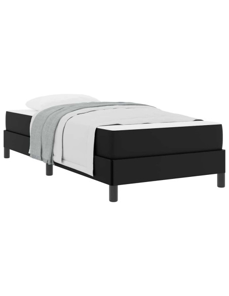 Struttura del letto con materasso Nero 90 x 190 cm Tessuto