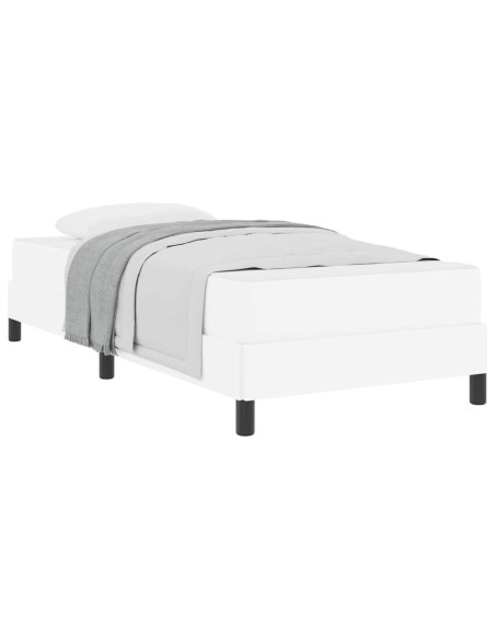 Struttura del letto Bianco Puro 90 x 190 cm Tessuto