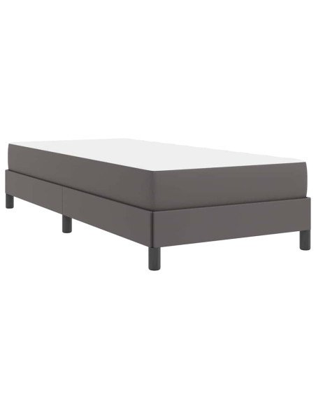 Letto Altro Grigio 90 x 190 cm Pelle sintetica