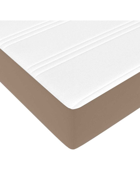 Letto Altro Cappuccino 90 x 190 cm Pelle sintetica