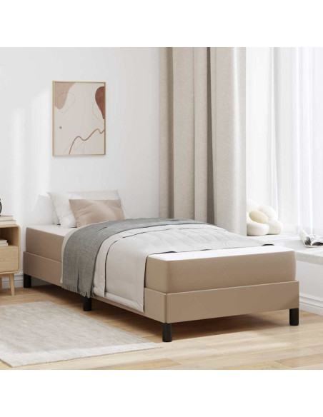 Letto Altro Cappuccino 90 x 190 cm Pelle sintetica