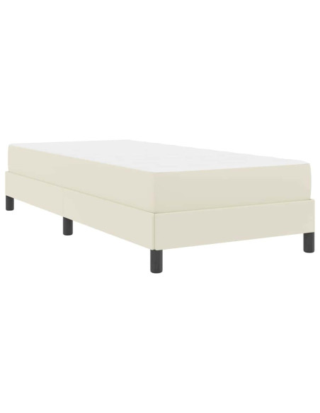Letto Altro Crema 90 x 200 cm Pelle sintetica