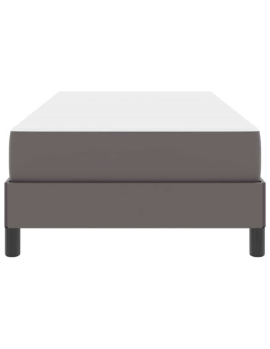 Struttura del letto con materasso Grigio 90 x 200 cm Tessuto