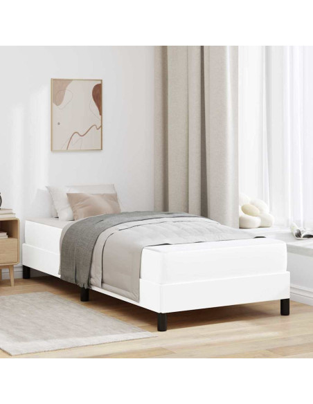 Letto Altro Bianco Puro 100 x 200 cm Pelle sintetica