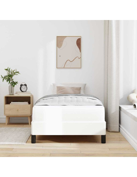 Letto Altro Bianco Puro 100 x 200 cm Pelle sintetica