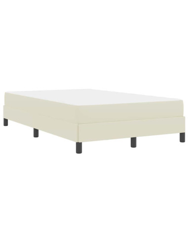 Struttura del letto con materasso Crema 100 x 200 cm Tessuto
