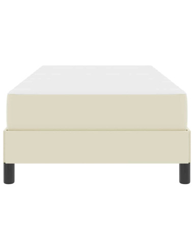 Struttura del letto con materasso Crema 100 x 200 cm Tessuto
