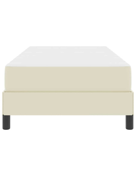 Struttura del letto con materasso Crema 100 x 200 cm Tessuto