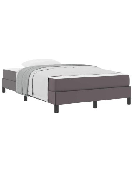 Letto Altro Grigio 120 x 190 cm Pelle sintetica