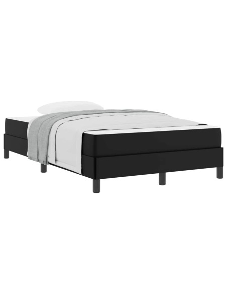 Letto Altro Nero 120 x 200 cm Pelle sintetica