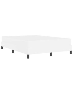 Struttura del letto Bianco Puro 140 x 190 cm Tessuto 2