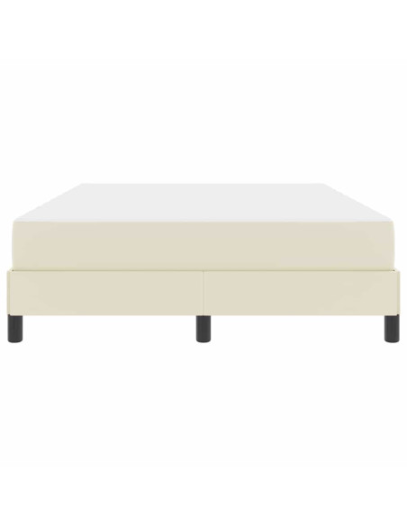 Struttura del letto con materasso Crema 140 x 190 cm Tessuto