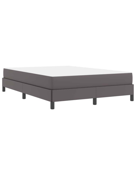 Letto Altro Grigio 140 x 190 cm Pelle sintetica