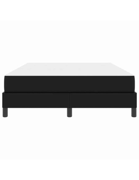 Letto Altro Nero 140 x 200 cm Pelle sintetica