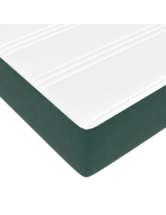 Letto a molle con materasso Verde Scuro 120 x 190 cm Tessuto 2
